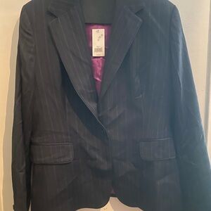 Banana Republic Womens Navy Pinstripe Blazer and pants NWT
